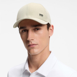 Casquette en sergé de coton avec des rayures caractéristiques Zed-BOSS-ME BOSS beige