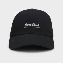 Casquette en twill de coton à message brodé Derrel-Slogan BOSS noire