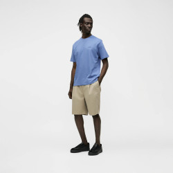 T-shirt en mesh de coton à motif artistique brodé TS_Member Mesh 1 BOSS bleu