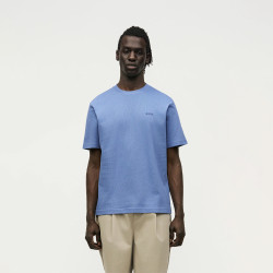 T-shirt en mesh de coton à motif artistique brodé TS_Member Mesh 1 BOSS bleu