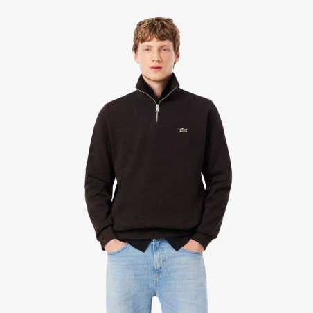 Sweatshirt col montant zippé molleton  Style Intemporel & Confort Lacoste marron
