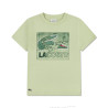 T-shirt enfant coton imprimé graphique LACOSTE vert