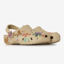 Sabot Crocs Classic Summer Beaded Clog Unisexe Beige – Style rétro estival et confort iconique