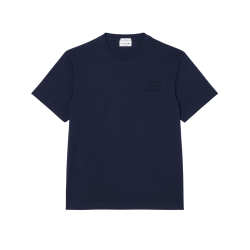 T-shirt Lacoste en coton jersey avec logo embossé Midnight Blue