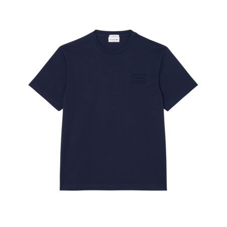 T-shirt Lacoste en coton jersey avec logo embossé Midnight Blue | DM’Sports