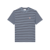 T-shirt Lacoste en jersey texturé rayé Chambray/Buffalo| DM’Sports