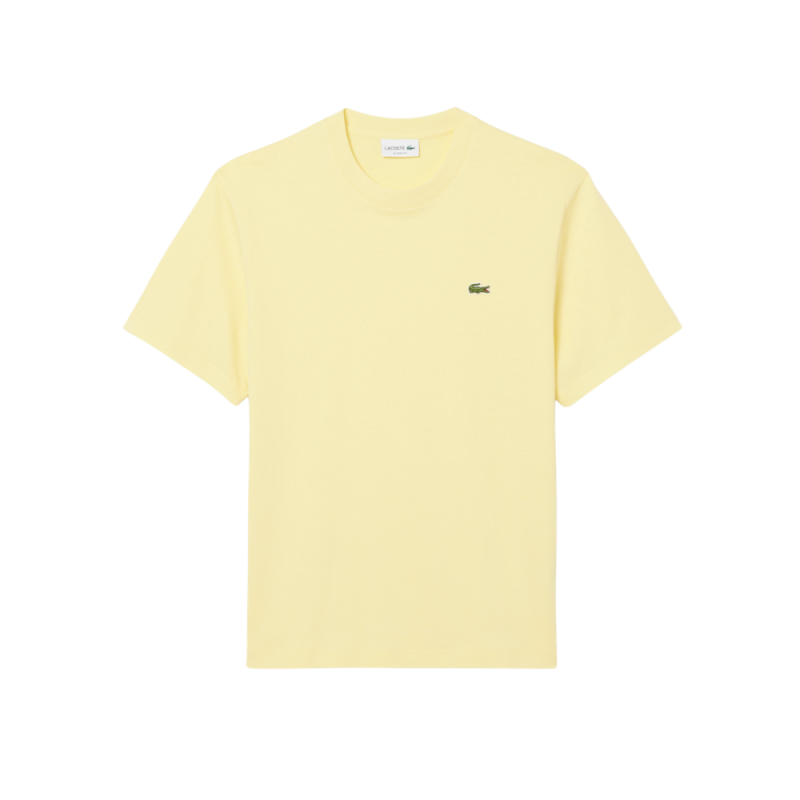 T-shirt Lacoste en coton jersey mi-épais Jaune pastel