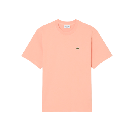 T-shirt Lacoste en coton jersey épais Miami Rose Corail