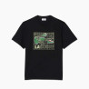 T-shirt Lacoste en coton premium col rond Noir | DM’Sports