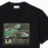 T-shirt Lacoste en coton premium col rond Noir | DM’Sports
