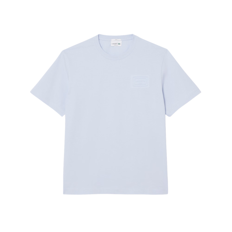 T-shirt Lacoste en coton jersey avec logo embossé Phoenix Bleu Clair| DM’Sports