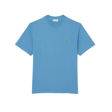 T-shirt Lacoste en coton jersey mi-épais Bleu ciel | DM’Sports