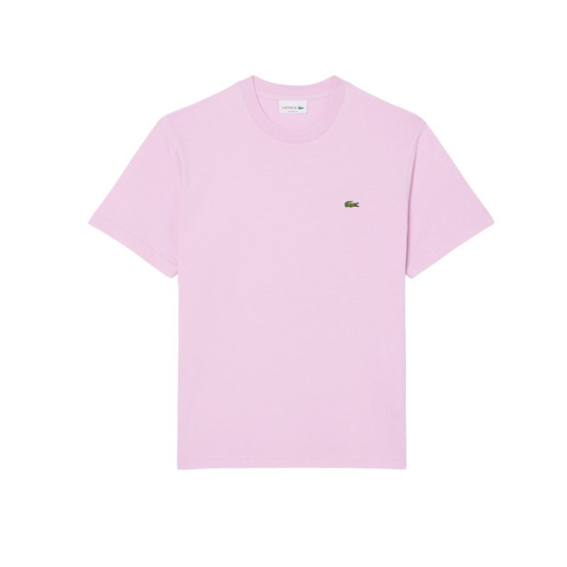 T-shirt Lacoste en coton jersey mi-épais Rose