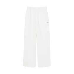 Pantalon de survêtement Lacoste en molleton coton loose fit Blanc