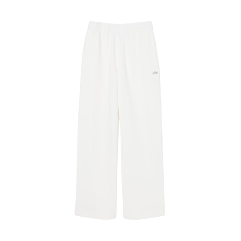 Pantalon de survêtement Lacoste en molleton coton loose fit Blanc
