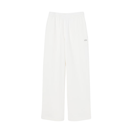 Pantalon de survêtement Lacoste en molleton coton loose fit Blanc