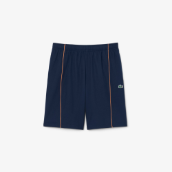 Short Lacoste Sport en taffetas diamanté déperlant Marine