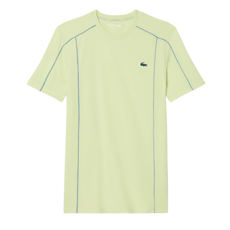 T-shirt Lacoste Sport Ultra Dry en piqué technique liserés Vert / Sencha