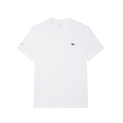 T-shirt Lacoste Tennis x Novak Djokovic en piqué technique respirant Blanc