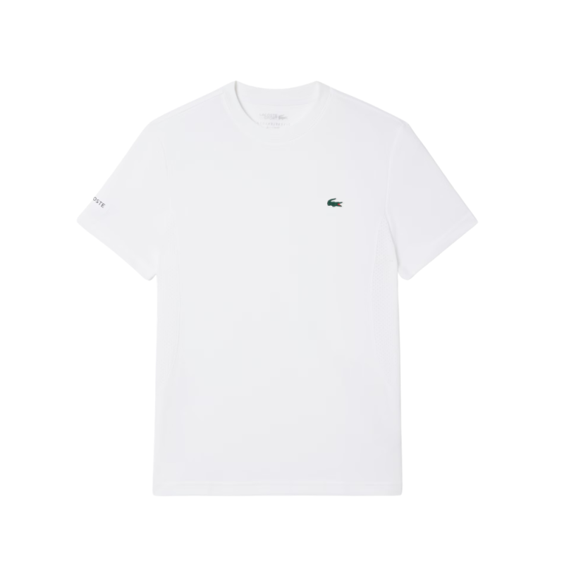 T-shirt Lacoste Tennis x Novak Djokovic en piqué technique respirant Blanc| DM’Sports
