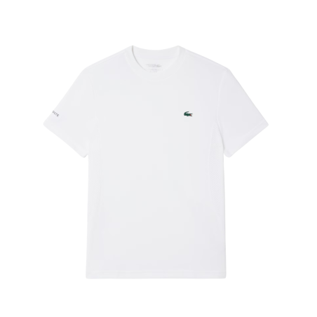 T-shirt Lacoste Tennis x Novak Djokovic en piqué technique respirant Blanc| DM’Sports