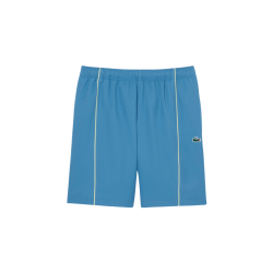 Short Lacoste Sport en taffetas diamanté déperlant Sky Blue