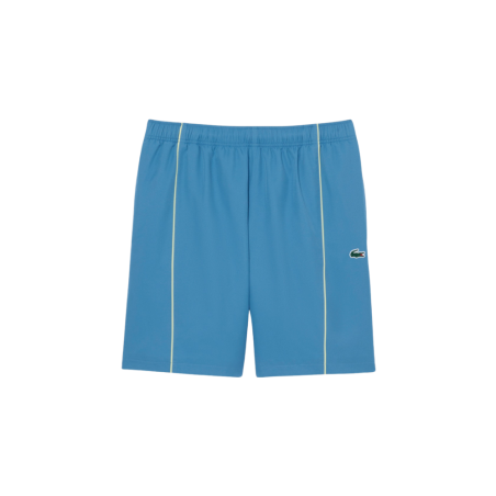 Short Lacoste Sport en taffetas diamanté déperlant Sky Blue