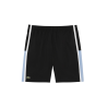 Short Lacoste Tennis en taffetas diamanté color-block Noir/Bleu/Blanc