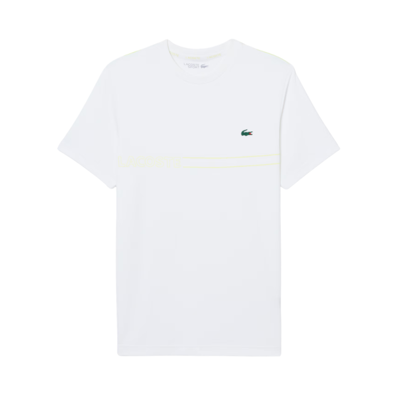 T-shirt Lacoste Sport Ultra Dry technique imprimé Blanc | DM’Sports