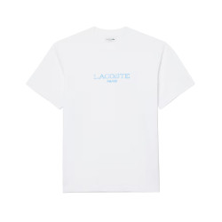 T-shirt classic fit jersey de coton imprimé LACOSTE blanc