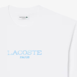 T-shirt classic fit jersey de coton imprimé LACOSTE blanc