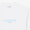 T-shirt classic fit jersey de coton imprimé LACOSTE blanc