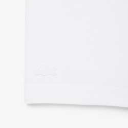 T-shirt classic fit jersey de coton imprimé LACOSTE blanc