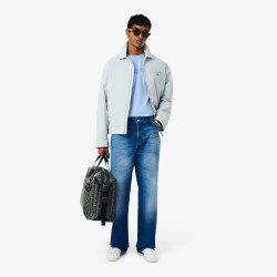 T-shirt classic fit jersey de coton imprimé LACOSTE bleu