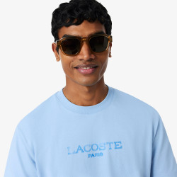 T-shirt classic fit jersey de coton imprimé LACOSTE bleu