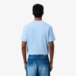 T-shirt classic fit jersey de coton imprimé LACOSTE bleu