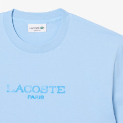 T-shirt classic fit jersey de coton imprimé LACOSTE bleu