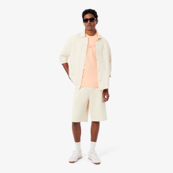 T-shirt classic fit jersey de coton imprimé LACOSTE rose pêche