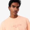 T-shirt classic fit jersey de coton imprimé LACOSTE rose pêche