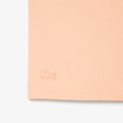 T-shirt classic fit jersey de coton imprimé LACOSTE rose pêche