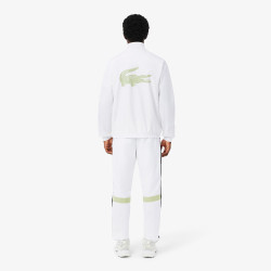Ensemble survêtement Sport imprimé LACOSTE blanc et vert