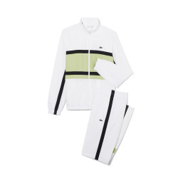 Ensemble survêtement Sport imprimé LACOSTE blanc et vert