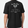 T-shirt en mesh de coton à motif artistique brodé TS_Member Mesh 1 BOSS noir