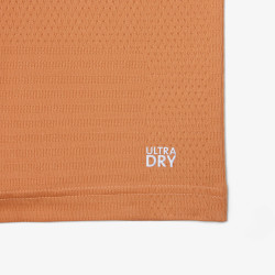 T-shirt Tennis Lacoste Ultra Dry Jacquard Stretch Orange | DMSports