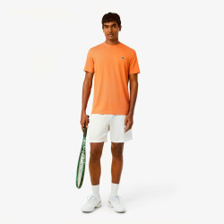 T-shirt Tennis Lacoste Ultra Dry Jacquard Stretch Orange | DMSports