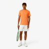 T-shirt Tennis Lacoste Ultra Dry Jacquard Stretch Orange | DMSports