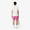 Short Lacoste Sport en taffetas diamanté déperlant Fuchsia | DM’Sports
