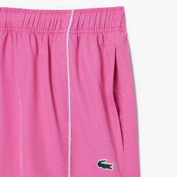 Short Lacoste Sport en taffetas diamanté déperlant Fuchsia | DM’Sports
