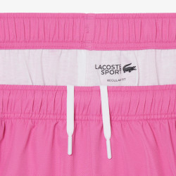 Short Lacoste Sport en taffetas diamanté déperlant Fuchsia | DM’Sports