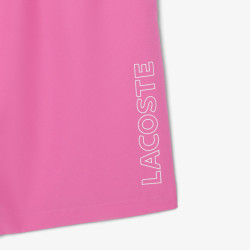 Short Lacoste Sport en taffetas diamanté déperlant Fuchsia | DM’Sports